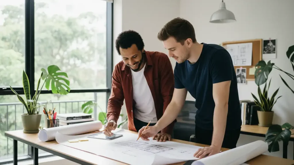 Arquitetos trabalhando