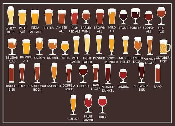 tipos de copo para cerveja